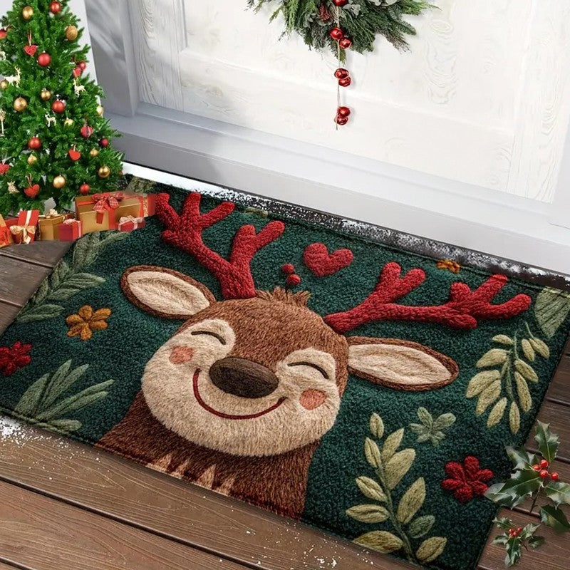 Tapete de natal porta feliz