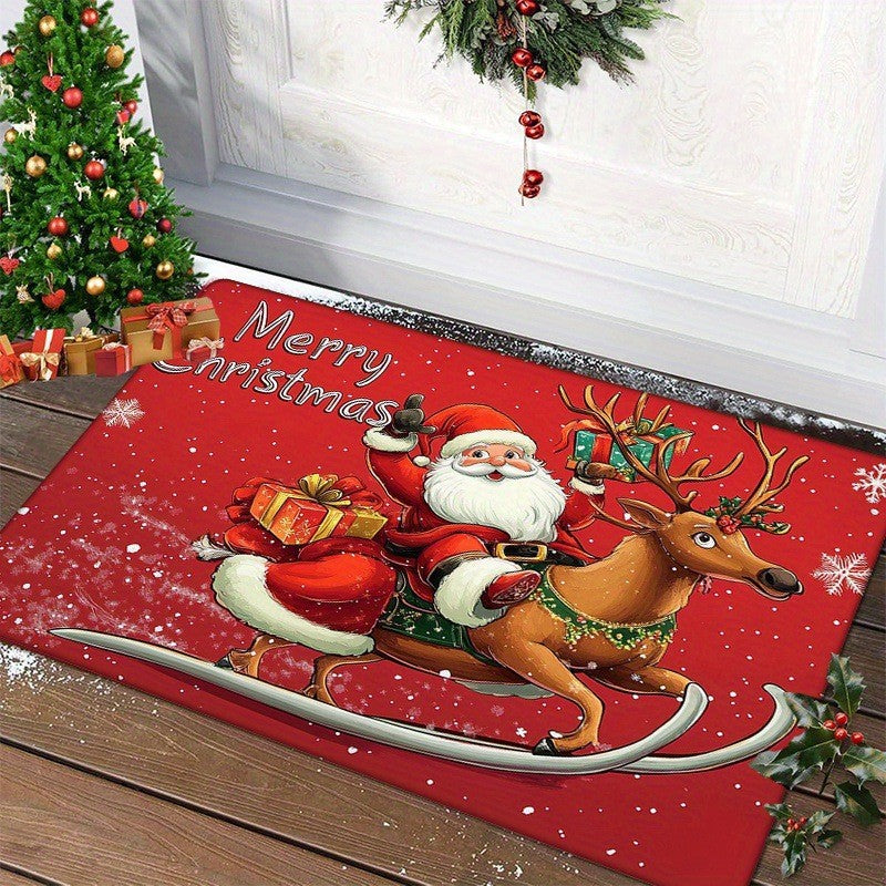Tapete de natal porta feliz