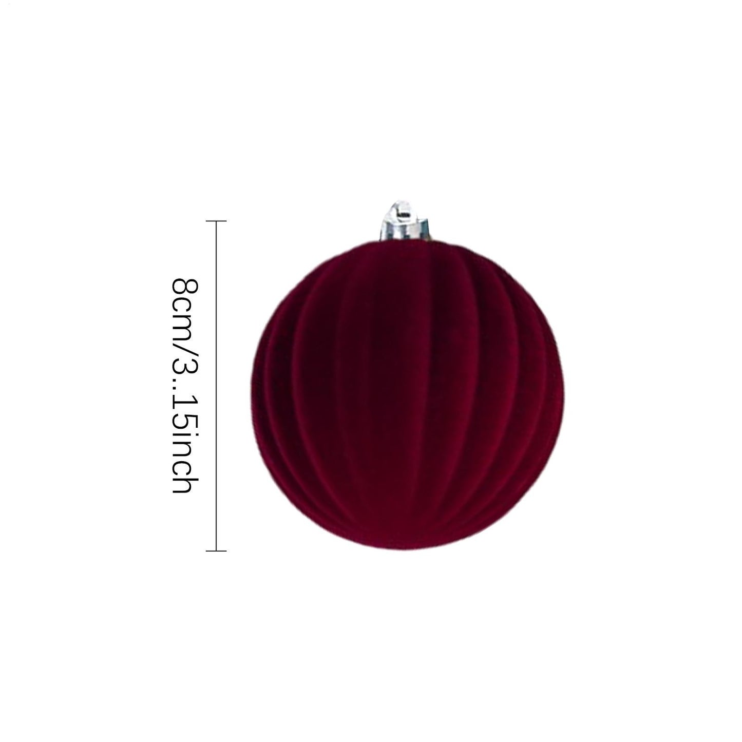 12pçs 8cm vinho tinto bola de natal enfeites pingente de árvore de natal 2025