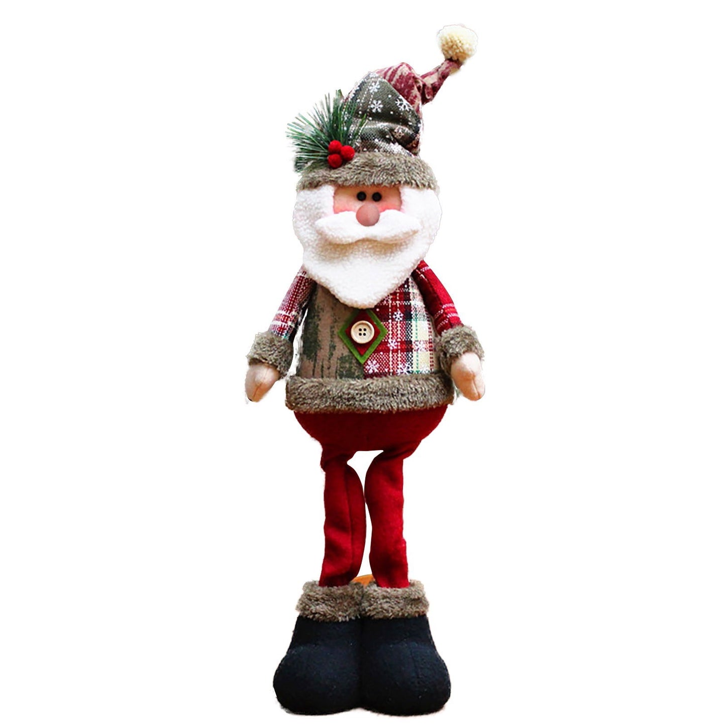 3 pçs natal decorativo bonecas de natal rena boneco de neve papai noel em pé b