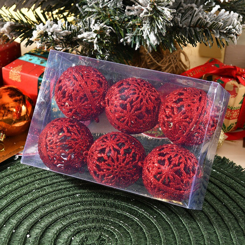 6 pçs 6cm bolas de natal decorações enfeites