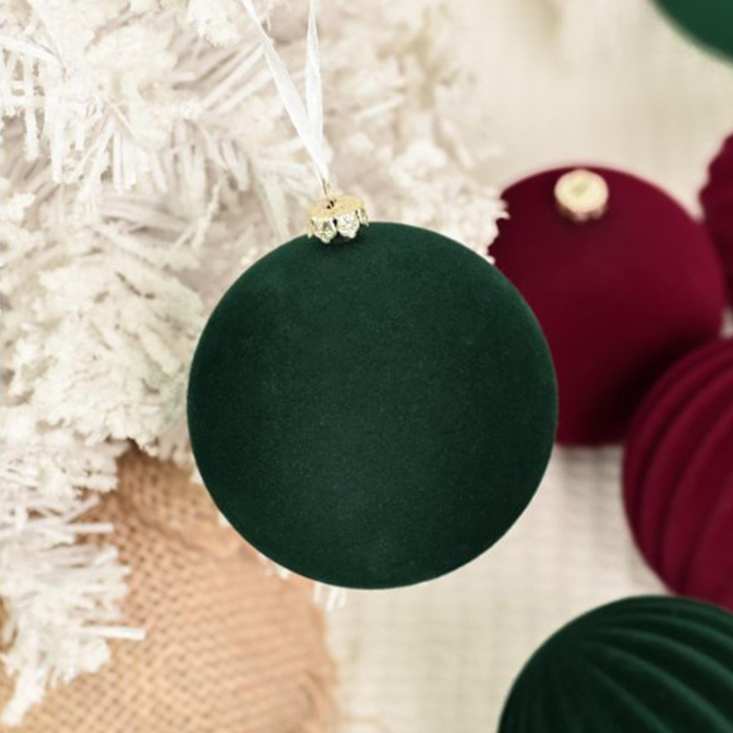 12pçs 8cm vinho tinto bola de natal enfeites pingente de árvore de natal 2025
