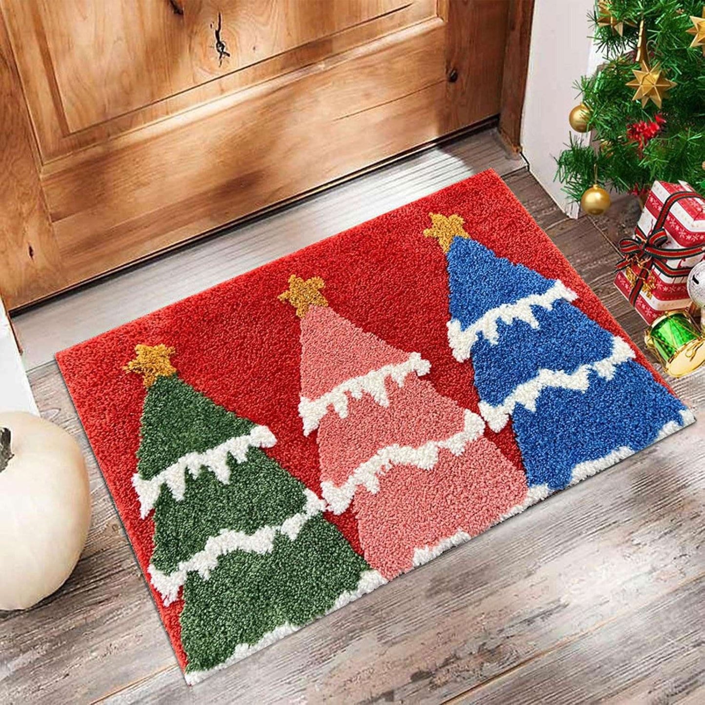 Tapete de natal porta feliz