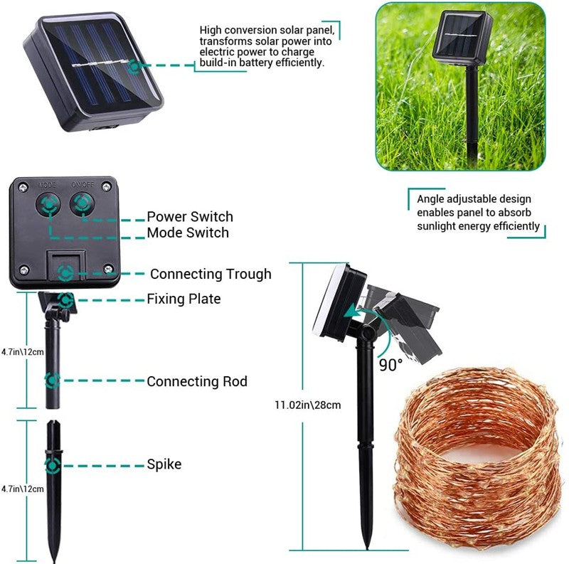 Luz solar led ao ar livre jardim