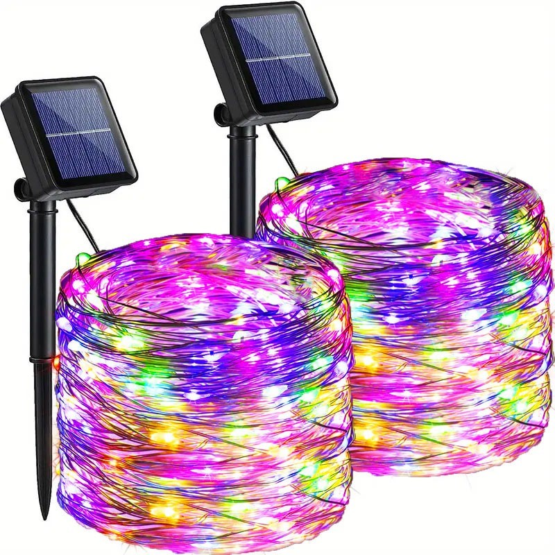 Luzes de fadas p/ jardim luzes da corda com 8 modos para area externa