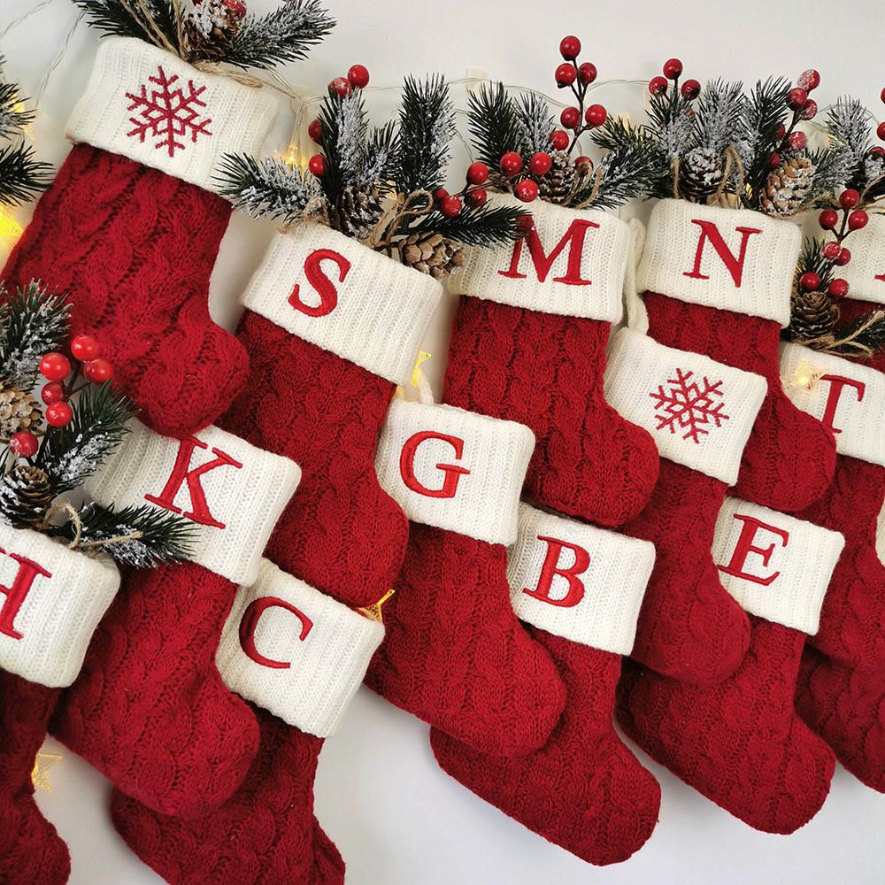 Botas de natal letras meia de natal decoração