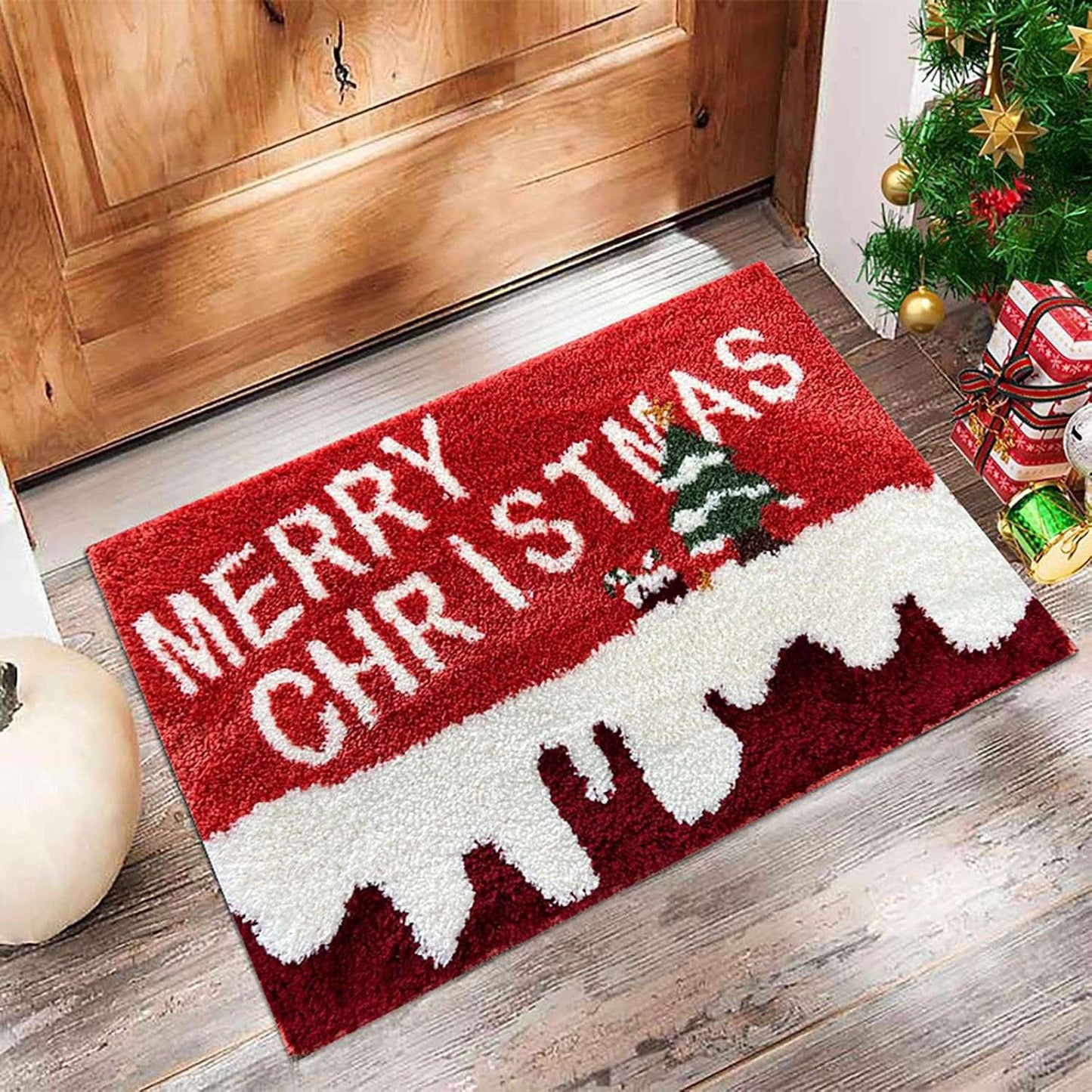 Tapete de natal porta feliz
