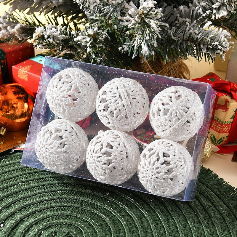 6 pçs 6cm bolas de natal decorações enfeites