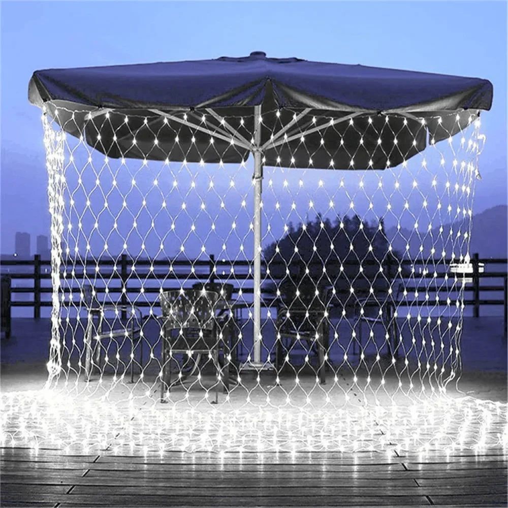 Rede led luzes da corda 8 modos 220v 110v plugue