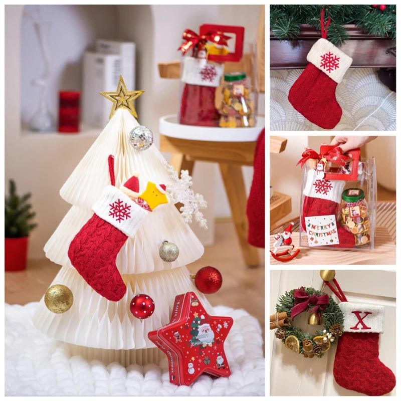 Botas de natal letras meia de natal decoração