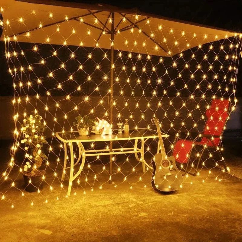 Rede led luzes da corda 8 modos 220v 110v plugue