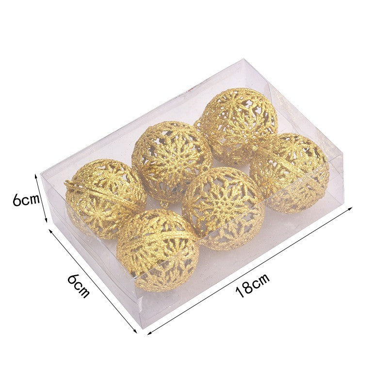 6 pçs 6cm bolas de natal decorações enfeites