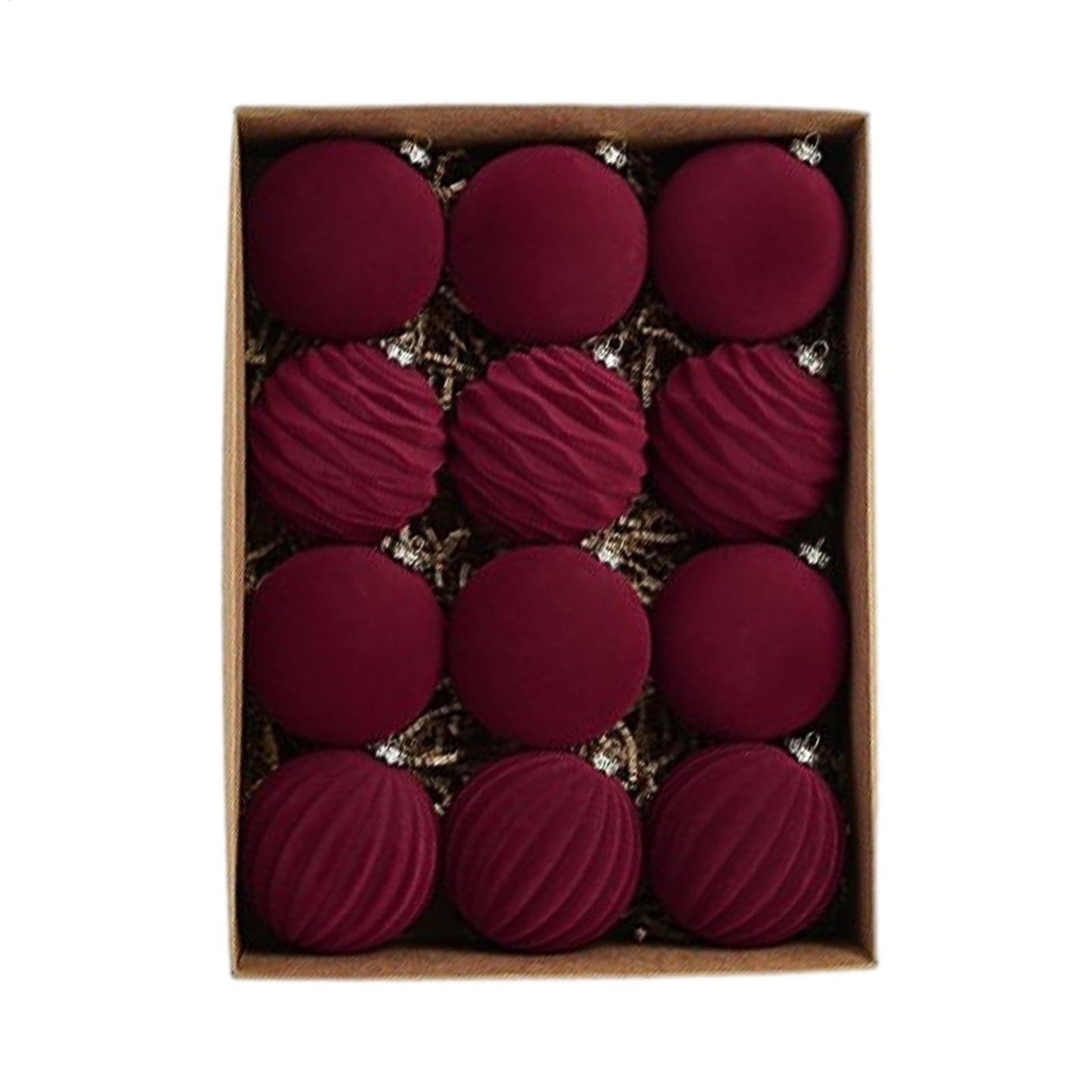 12pçs 8cm vinho tinto bola de natal enfeites pingente de árvore de natal 2025