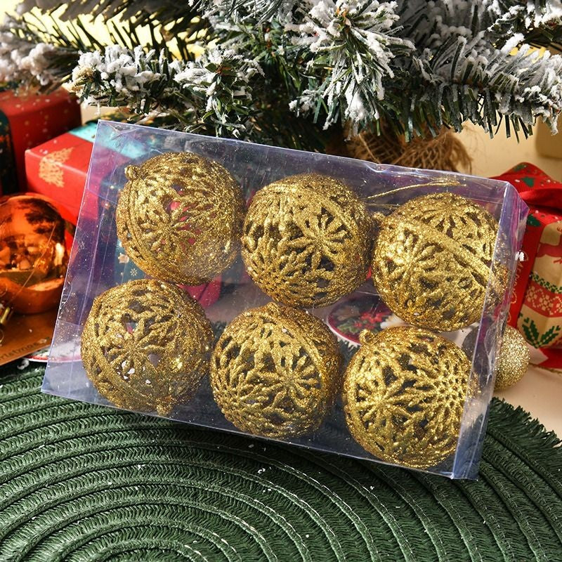 6 pçs 6cm bolas de natal decorações enfeites