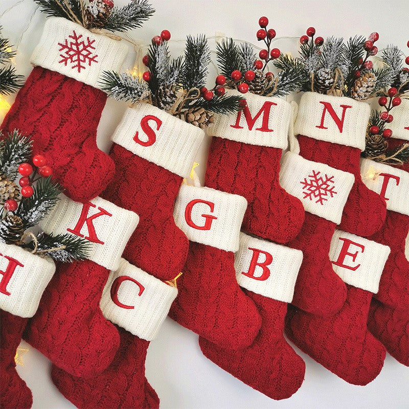 Botas de natal letras meia de natal decoração