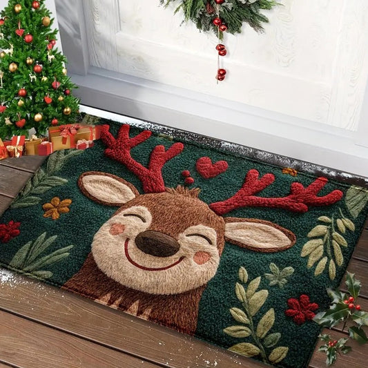 Tapete de natal porta feliz