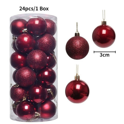 Bolas de Natal 36 pçs 3cm