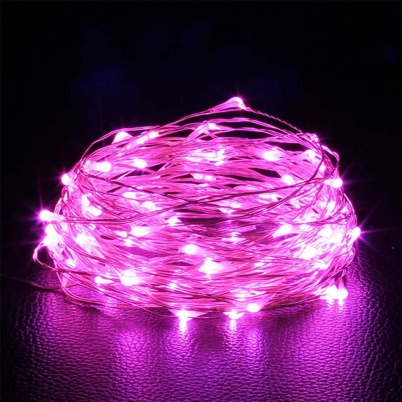 Fio de cobre LED  Alimentado por pilhas