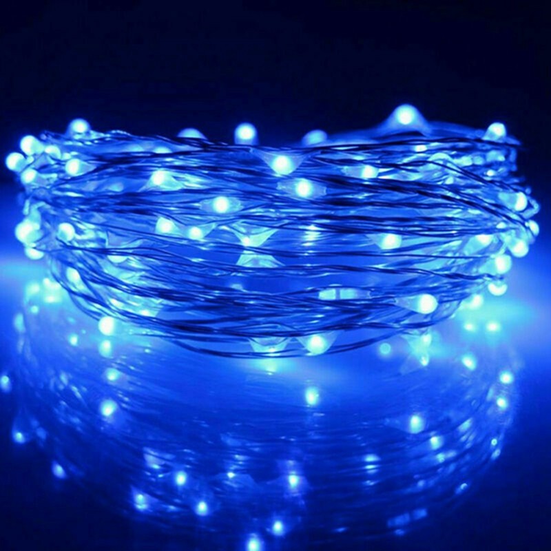 Fio de cobre LED  Alimentado por pilhas