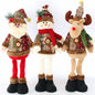 3 pçs natal decorativo bonecas de natal rena boneco de neve papai noel em pé b
