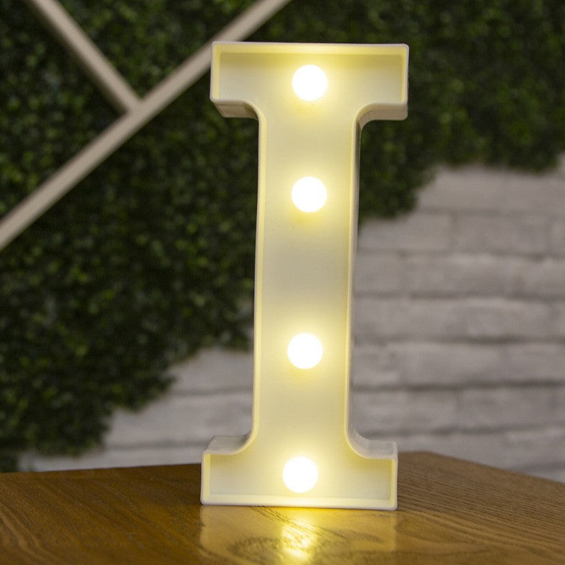 Letra do alfabeto luzes led número luminoso lâmpada bateria luz noturna quente