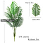 Palmeira artificial grande de 90-120cm, plantas falsas tropicais, folhas