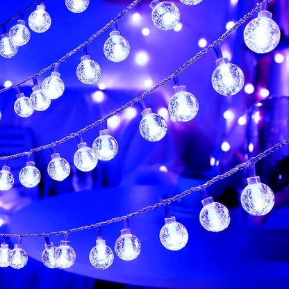 Luzes de corda de bola de bolha led brilho dourado bateria/usb