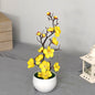 30 cm plantas artificiais bonsai pequena árvore simulação pote plantas flores