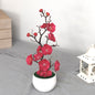 30 cm plantas artificiais bonsai pequena árvore simulação pote plantas flores