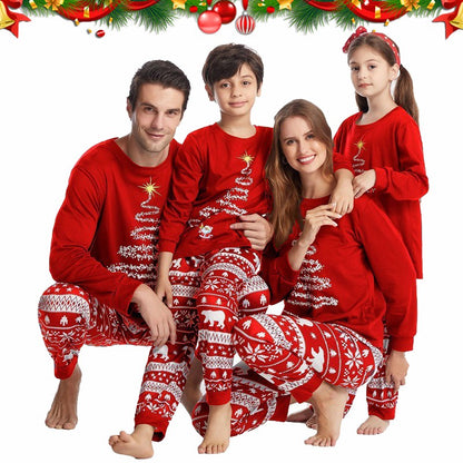 Família combinando pijamas de natal conjunto 2025 natal pai mãe filha família