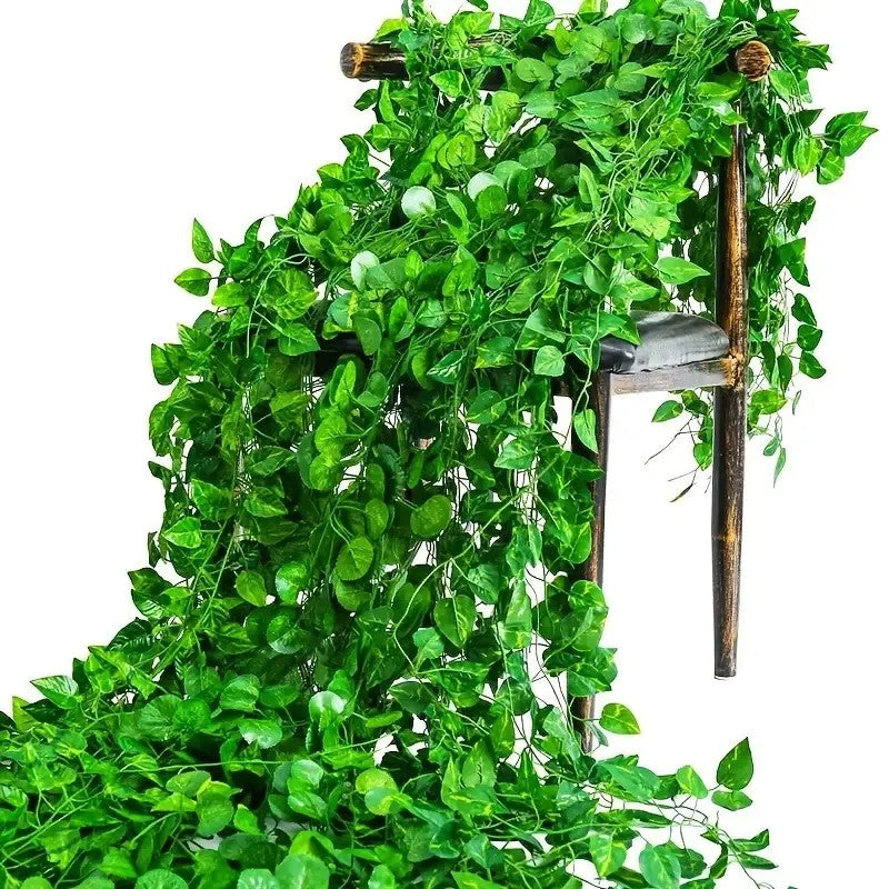 Planta artificial folha guirlanda planta falsa trepadeira