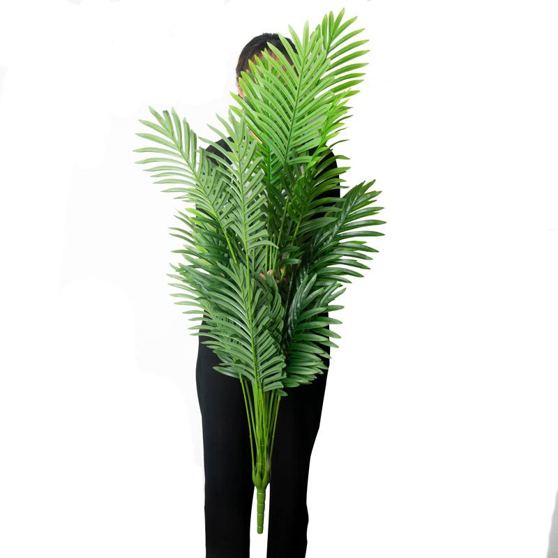 Palmeira artificial grande de 90-120cm, plantas falsas tropicais, folhas