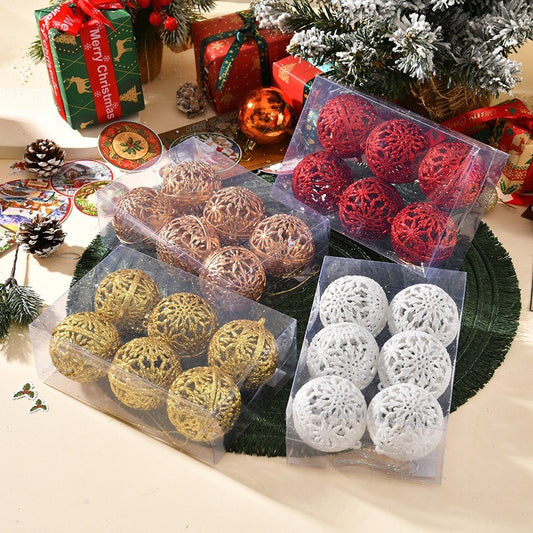 6 pçs 6cm bolas de natal decorações enfeites