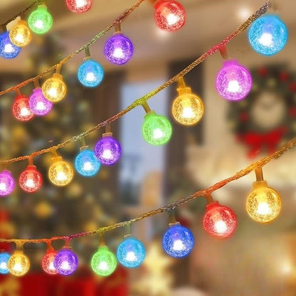 Luzes de corda de bola de bolha led brilho dourado bateria/usb