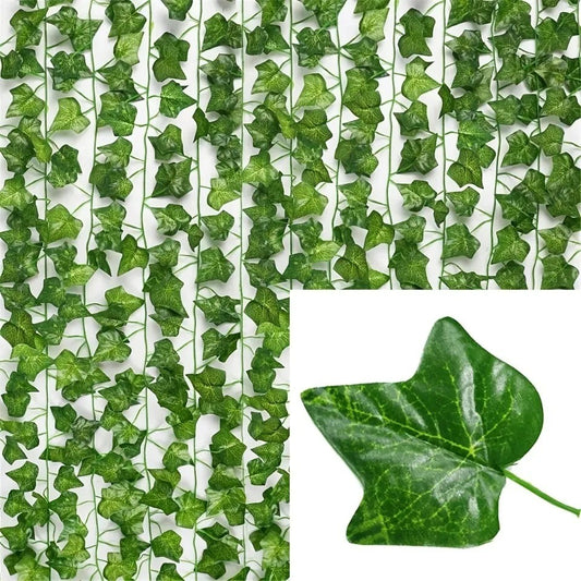 Planta artificial folha guirlanda planta falsa trepadeira