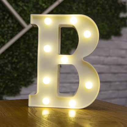 Letra do alfabeto luzes led número luminoso lâmpada bateria luz noturna quente
