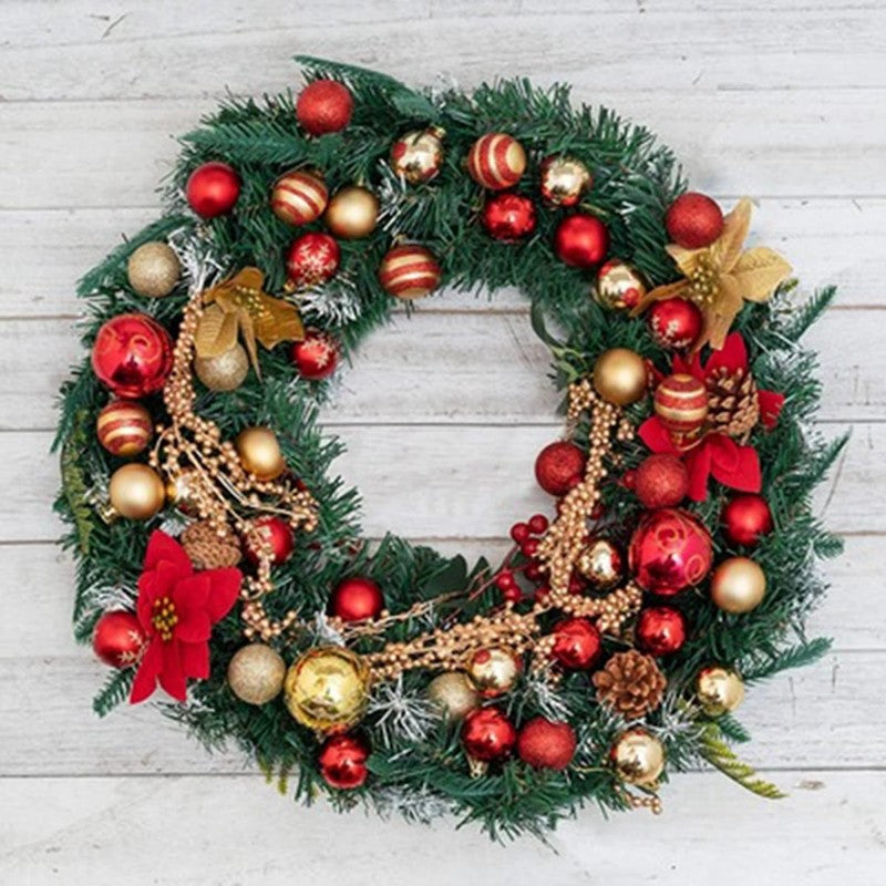 50 pçs/caixa bolas de árvore de natal ornamento ouro vermelho pendurado