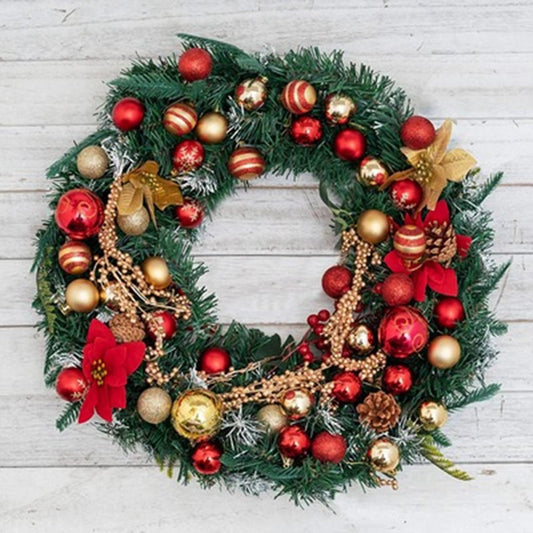 50 pçs/caixa bolas de árvore de natal ornamento ouro vermelho pendurado