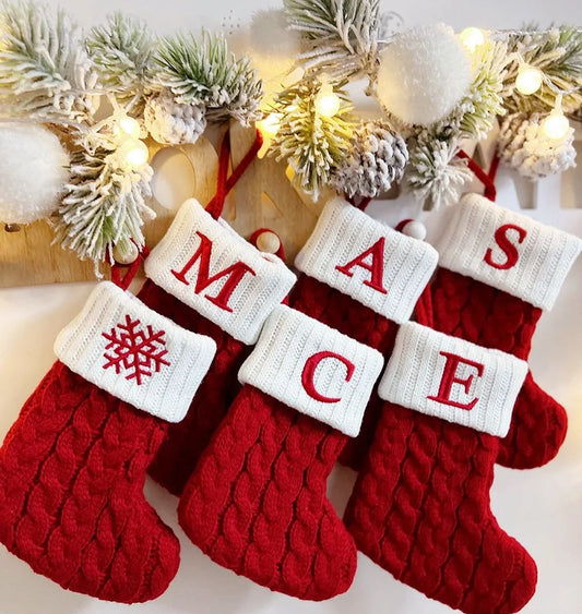 Botas de natal letras meia de natal  decoração