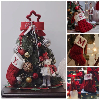 Botas de natal letras meia de natal  decoração