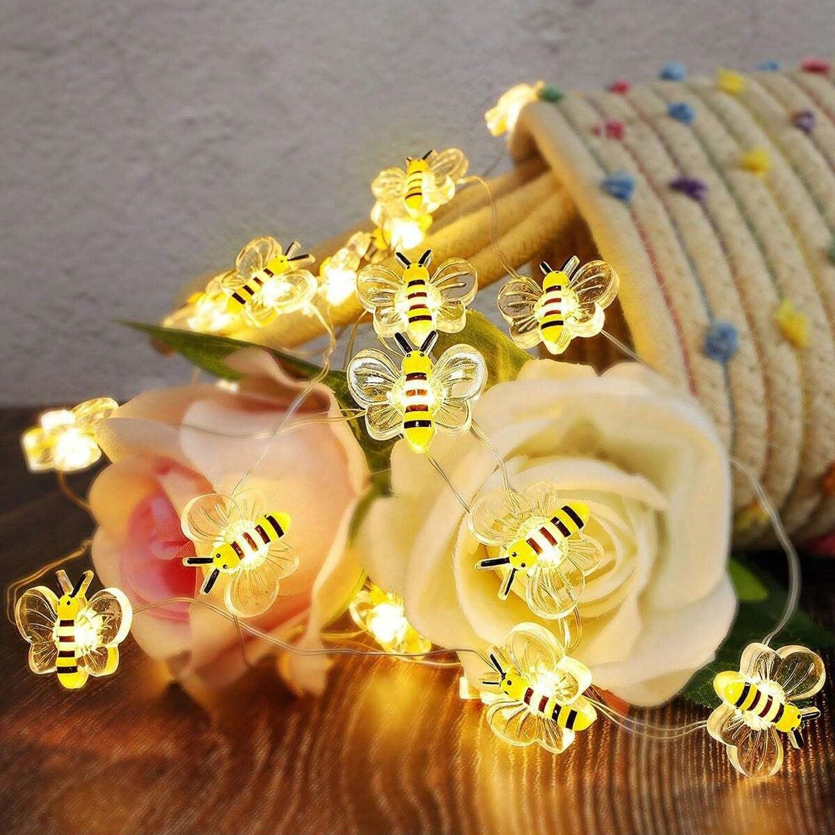 Luzes de abelha a pilhas