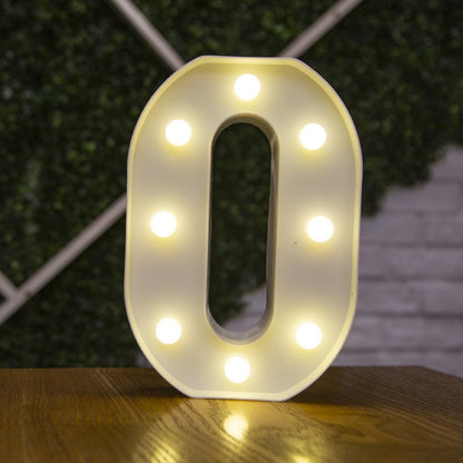 Letra do alfabeto luzes led número luminoso lâmpada bateria luz noturna quente