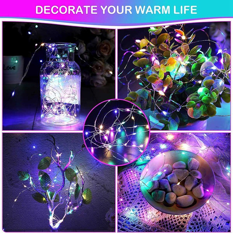 Fio de cobre LED  Alimentado por pilhas