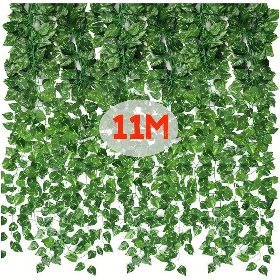 Planta artificial folha guirlanda planta falsa trepadeira