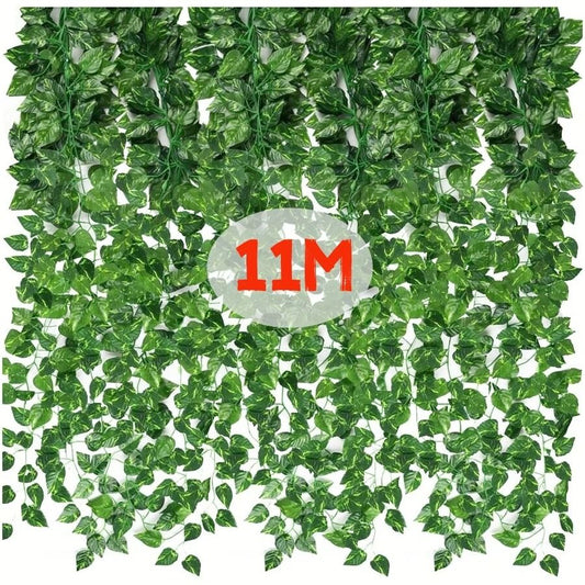 Planta artificial folha guirlanda planta falsa trepadeira