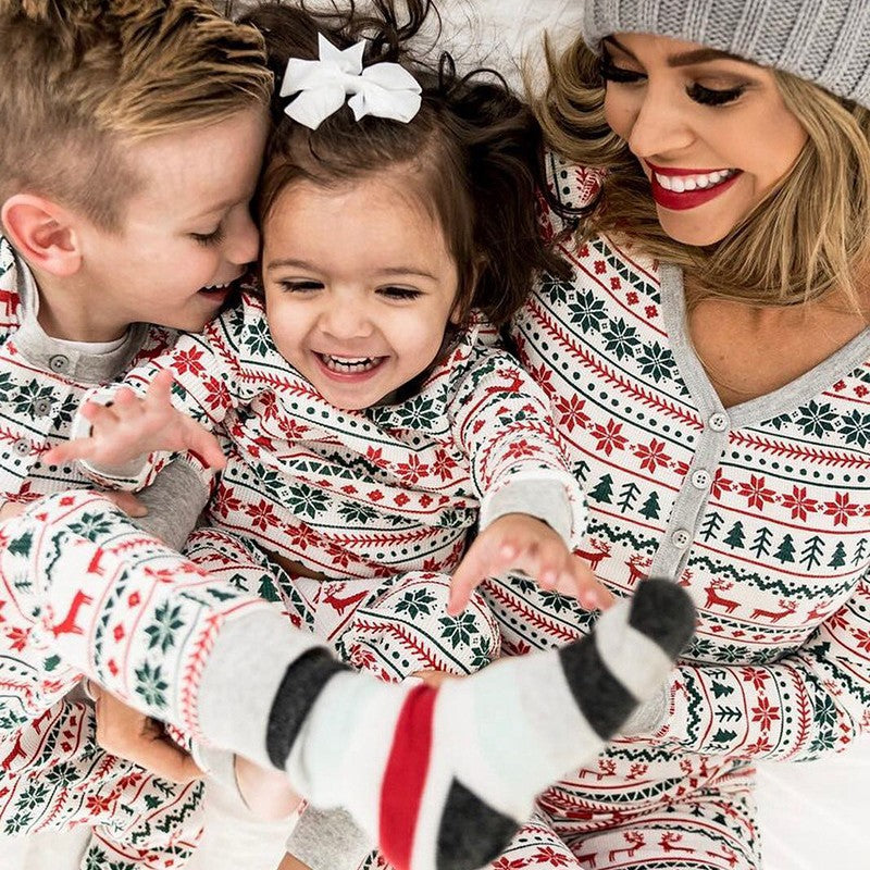 2025 natal família combinando pijamas ano novo natal pai mãe crianças roupas