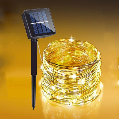 Luzes de fadas p/ jardim luzes da corda com 8 modos para area externa